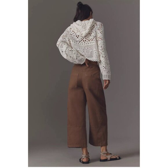 NWT Size XXS - Anthropologie The Izzie Relaxed Pull-On Cotton Barrel Pants - Picture 3 of 16